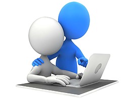 扁平3D人物工作png元素