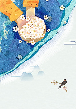 二十四節(jié)氣立春海報背景設計