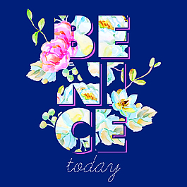 時尚唯美的水彩繪花卉插畫