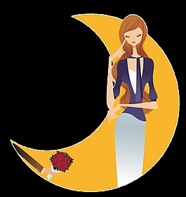 卡通三八节女人装饰图案