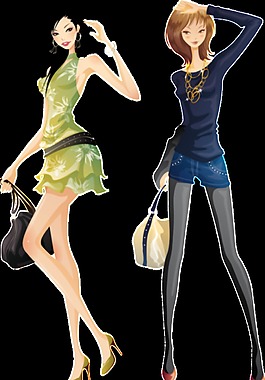 彩繪時(shí)尚女人節(jié)日裝飾元素