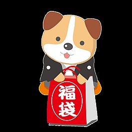 創意卡通狗裝飾元素設計