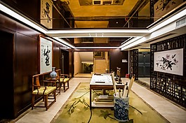 簡約客廳壁畫工裝效果圖