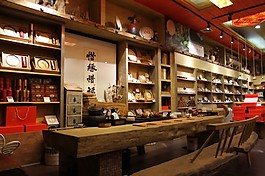 簡(jiǎn)約餐廳儲(chǔ)物柜工裝效果圖