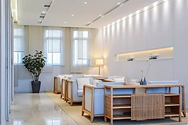 簡約餐廳方形吊頂工裝效果圖