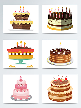 高清免扣生日蛋糕和蠟燭PNG素材
