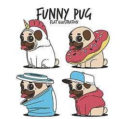 有趣的哈巴狗服飾