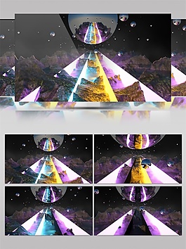 幻彩星際隧道動態(tài)視頻素材