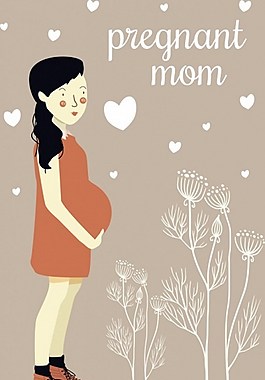 孕婦ai背景矢量素材下載