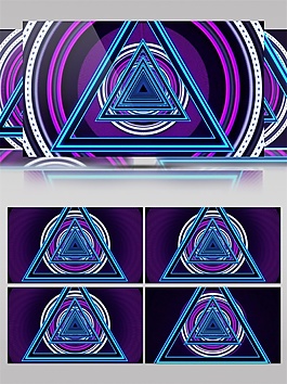 蓝光魔幻三角动态视频素材