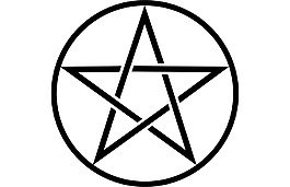 手繪圓環(huán)五角星png元素
