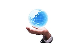手捧地球科技展示png元素