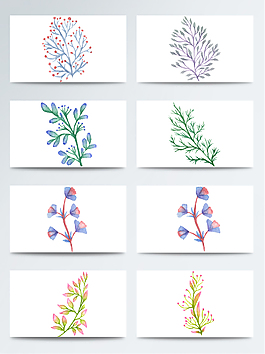 水彩精美花朵透明素材合集
