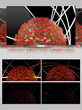 紅色激光花蕊動(dòng)態(tài)視頻素材