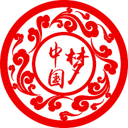 中國夢花紋元素
