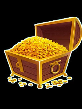 一箱金币免扣图案
