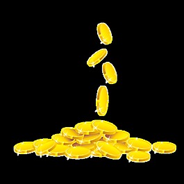 卡通金幣圖案設計