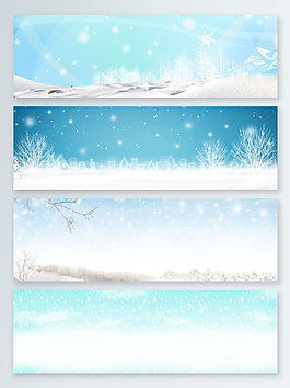 冬季浪漫雪景簡(jiǎn)約背景