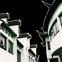 手繪古建筑屋檐圖案設計