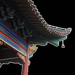 傳統中式宮殿屋檐素材