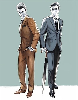 帥氣紳士西裝男裝效果圖