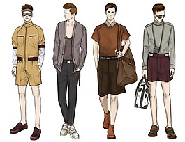 个性潮流男装效果图