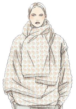 簡約淺色上衣女裝效果圖