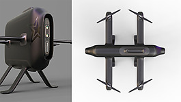 黑色创意个性的无人机产品jpg素材