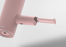 粉色3d模型的創意吹風機jpg