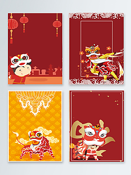 復(fù)古中國(guó)風(fēng)新年背景圖