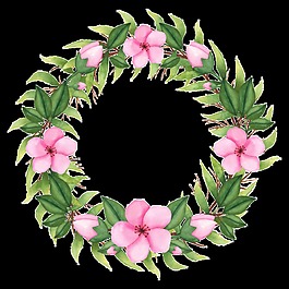 四季梅花環(huán)PNG透明素材
