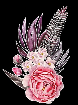 婚慶現(xiàn)場(chǎng)花卉PNG透明素材