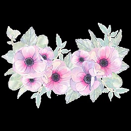 淡紫色鮮花花卉PNG透明素材