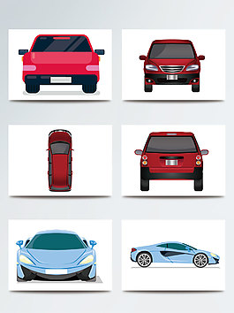 卡通小汽車矢量素材