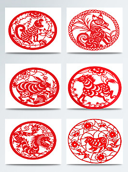 新年喜慶剪紙圖案合集