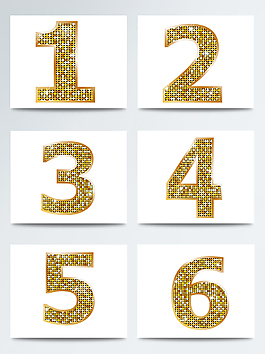 金粉光效数字素材合集