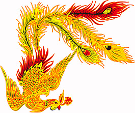 鳳皇插畫素材