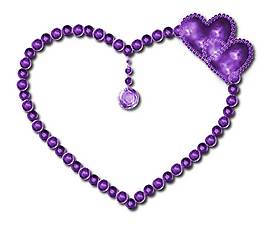卡通紫色圆珠项链png元素