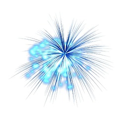 藍色爆炸煙花png元素