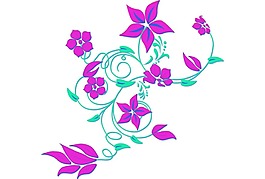 創(chuàng)意紫色花朵png元素