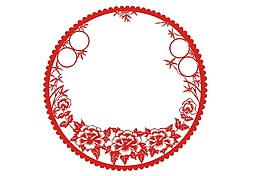 紅色中國風(fēng)剪紙畫png元素