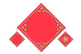 中國風紅色掛飾png元素