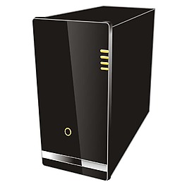 卡通黑色電腦主機png元素