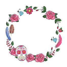 時(shí)尚手繪花朵插畫(huà)