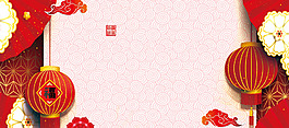 春節(jié)放假舞獅簡約紅色
