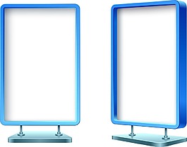 創(chuàng)意藍(lán)色展框png元素