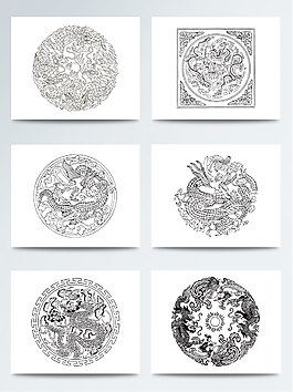 龍紋圖騰矢量素材