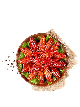 創(chuàng)意美食龍蝦png元素