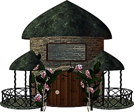 歐式別墅小屋png元素