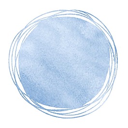 卡通藍(lán)色線條圓球png元素